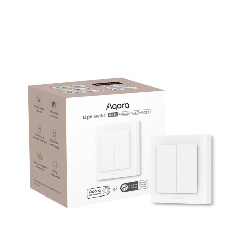 Aqara Light Switch H2 EU Bezprzewodowy Szary, Biały