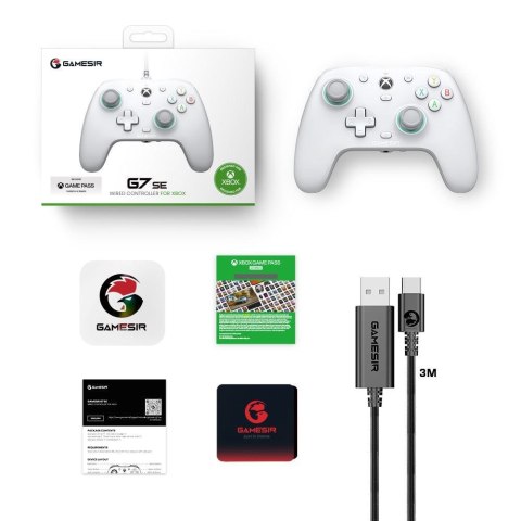 GameSir G7 SE Biały USB Gamepad Analogowa/Cyfrowa Xbox One, Xbox Series S, Xbox Series X