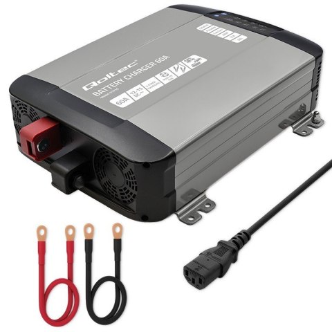 Ładowarka Qoltec Inteligentna Monolith do akumulatorów LiFePO4 AGM GEL SLA 60A 12V Szybkie ładowanie