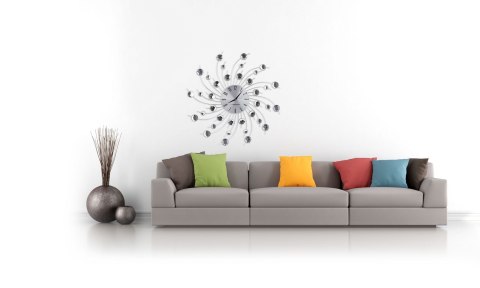 Zegar ścienny Esperanza Geneva EHC004 (kolor srebrny)