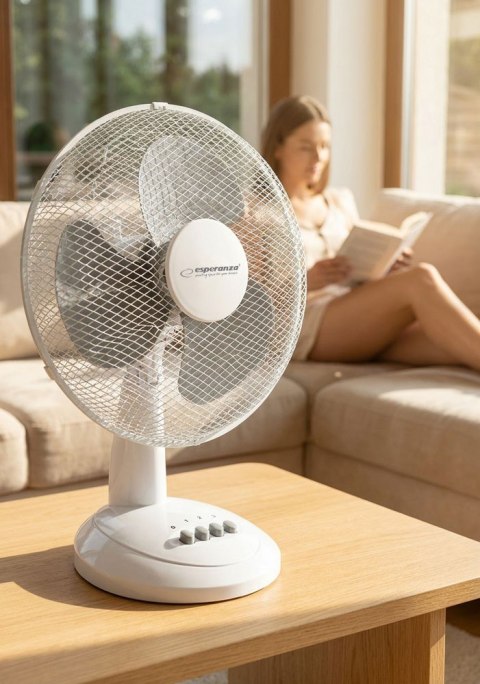 Wentylator biurkowy Esperanza Chinnok EHF003WE (kolor biały, kolor szary)