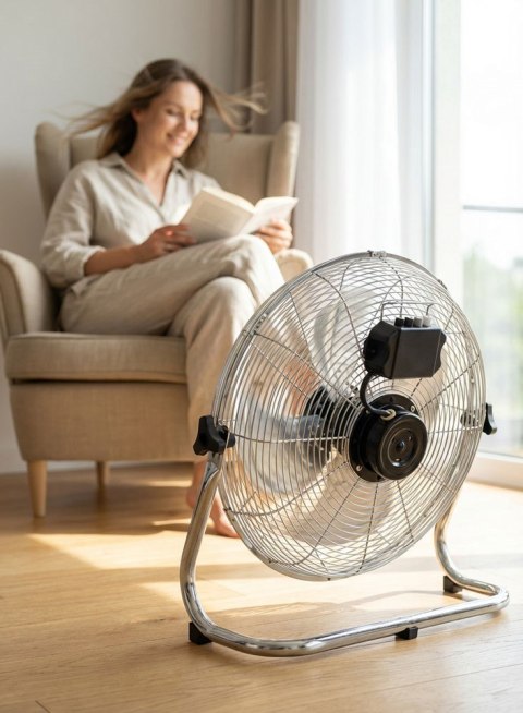 Wentylator podłogowy Esperanza Scirocco EHF005 (kolor srebrny)