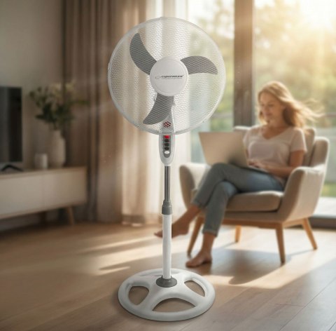 Wentylator stojący Esperanza Typhoon EHF002WE (kolor biały, kolor szary)