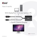 CLUB3D CAC-1010-A adapter kablowy 0,6 m DisplayPort DVI-D + USB Czarny