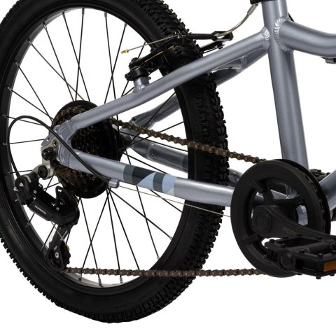 Rower dziecięcy HUFFY Literide Alu 20" srebrno-turkusowy (23005W)