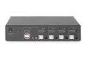 Przełącznik KVM, 4-portowy, pojedynczy wyświetlacz, 4K, HDMI