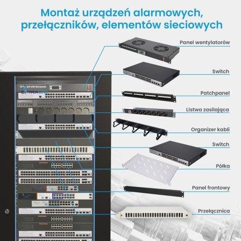 Szafa rack Extralink 37U 600x1000 EX.11403 Czarna stojąca