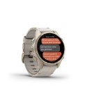 Garmin Fenix 8 43mm AMOLED Sapphire Tytan Soft Gold ze skórzanym paskiem Limestone