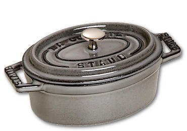 Mini garnek żeliwny owalny Staub - 250 ml, Grafitowy