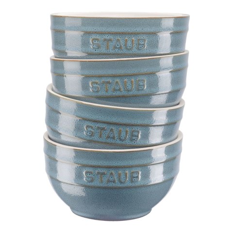 Staub Ceramique Zestaw misek 0,7 l Okrągły Ceramika Turkusowy 4 szt.