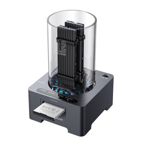 GRAUGEAR G-M2DK-CR-10G stacja dokująca do dysków twardych USB 3.2 Gen 2 (3.1 Gen 1) Type-C Szary