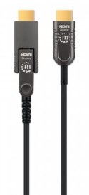 Aktywny kabel światłowodowy MANHATTAN High Speed z odłączanym złączem 4K@60Hz UHD, HDMI męski na Micro HDMI męski (typ D) i odłą