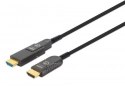 Aktywny kabel światłowodowy MANHATTAN High Speed z odłączanym złączem 4K@60Hz UHD, HDMI męski na Micro HDMI męski (typ D) i odłą
