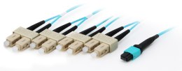 Equip Pro - Kabel krosowy - SC wielomodowy (M) do wielomodowy MTP (W) - 15,0m - Światłowód - 50/125 mikronów - OM4 - Akwamaryn