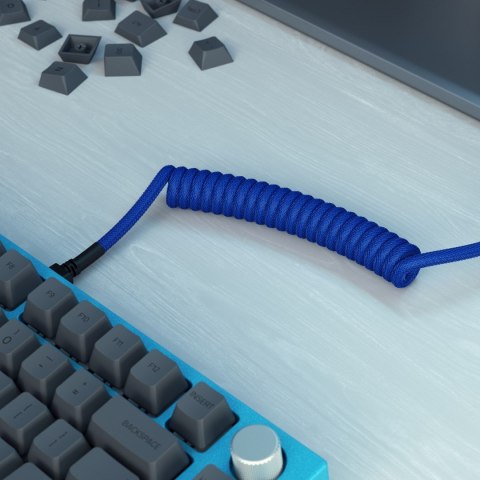 Glorious Gaming GLO-KB-ACC-CBL-COIL-CBLU kabel klawiatury/myszy Niebieski 1,4 m