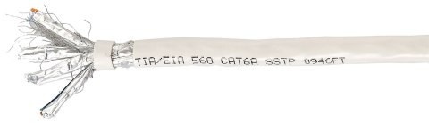 Kabel Instalacyjny Cat6A S/FTP 4P23 305.00m szary LSZH