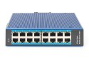 Przemysłowy switch 16x 1000Base-TX DIN rozszerzony zakres temperatur