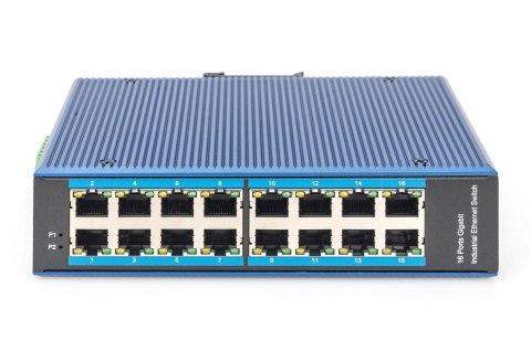 Przemysłowy switch 16x 1000Base-TX DIN rozszerzony zakres temperatur