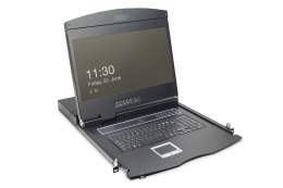 Konsola modularna KVM 19'' LCD TFT, 8 portów VGA, touchpad, klawiatura GE, czarny