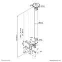 Neomounts FPMA-C100 uchwyt do tablic informacyjnych 76,2 cm (30") Czarny