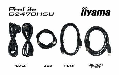 Iiyama G-MASTER G2470HSU-B6 monitor komputerowy 60,5 cm (23.8") 1920 x 1080 px Full HD LCD Czarny