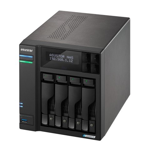 Asustor LOCKERSTOR 4 Gen2 (AS6704T) NAS Komputer stacjonarny Intel® Celeron® N N5105 4 GB DDR4 0 TB ADM Czarny