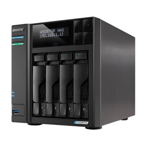 Asustor LOCKERSTOR 4 Gen2 (AS6704T) NAS Komputer stacjonarny Intel® Celeron® N N5105 4 GB DDR4 0 TB ADM Czarny