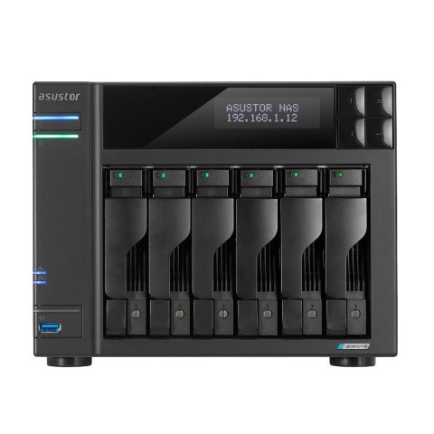 Asustor LOCKERSTOR 6 NAS Komputer stacjonarny Intel® Celeron® N5105 8 GB DDR4 HDD ADM Czarny