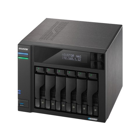 Asustor LOCKERSTOR 6 NAS Komputer stacjonarny Intel® Celeron® N5105 8 GB DDR4 HDD ADM Czarny