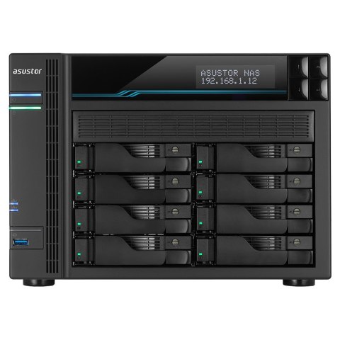 Asustor Lockerstor 10 AS6510T NAS Tower Intel Atom® C3538 8 GB DDR4 0 TB ADM Czarny