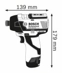 Bosch 0 601 9E0 005 klucz zasilany 1/4" 3100 RPM 110 N·m Czarny, Niebieski 12 V