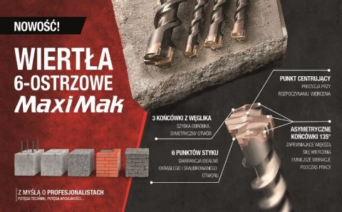 MAKITA WIERTŁO SDS MAX 28x 400x 540mm MAXI MAK 6-OSTRZOWE