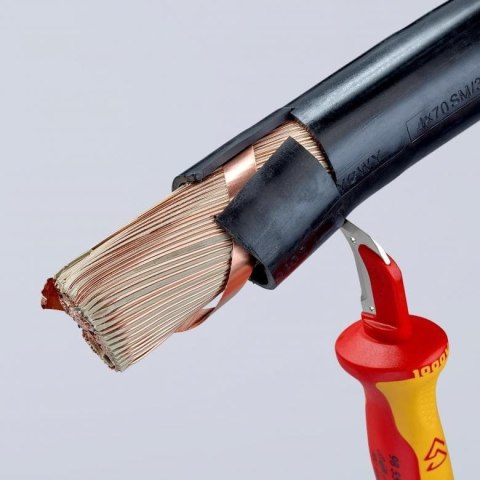Nóż do ściągania izolacji ze stopką prowadzącą 180mm