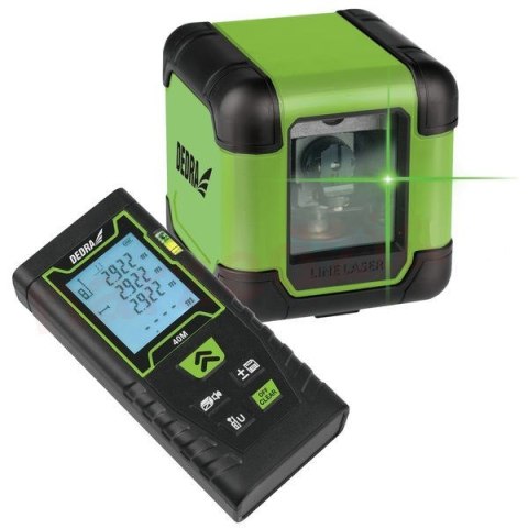 Zestaw laser krzyżowy green + dalmierz 40M