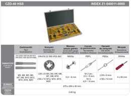 Zestaw narzędzi do gwintowania ręcznego FANAR M3-M20 HSS CZD-40 (Z1-040011-0000)
