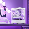 Obudowa PC Jonsbo D400, Midi Tower, ATX, Szkło Hartowane - biała