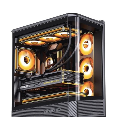 Obudowa PC Jonsbo D400, Midi Tower, ATX, Szkło Hartowane