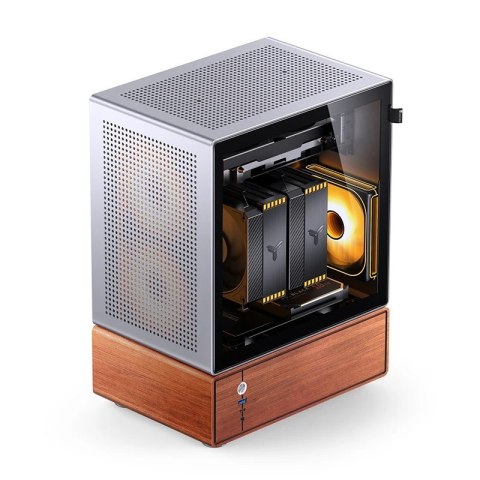 Obudowa PC Jonsbo T7, Midi-Tower, mATX, Szkło Hartowane - srebrne
