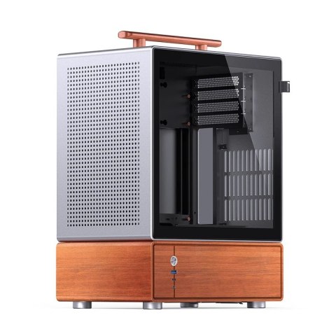 Obudowa PC Jonsbo T7, Midi-Tower, mATX, Szkło Hartowane - srebrne