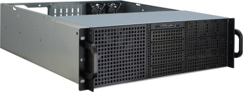 Inter-Tech 3U-30248 Stojak Czarny, Stal nierdzewna