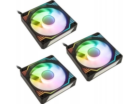 Kolink Umbra X 120mm ARGB High Performance PWM Fan Triple Pack - Black