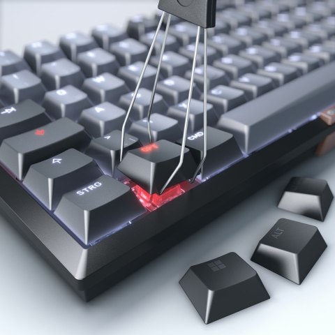 Cherry TAS Klawiatura bezprzewodowa MX 2A cicha czerwona LT DE