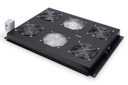 Digitus Panel wentylacyjny 19'' dla szaf serwerowych serii Unique, 4 x wentylator, termostat, czarny