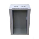 Extralink Szafa rack 15U 600x600 Szara montowana na ścianie