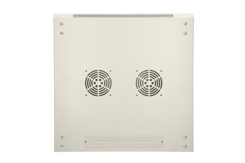 Extralink Szafa rack 6U 600x450 ASP Szara montowana na ścianie, drzwi blaszane pełne
