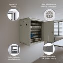 Extralink Szafa rack 6U 600x450 ASP Szara montowana na ścianie, drzwi blaszane pełne