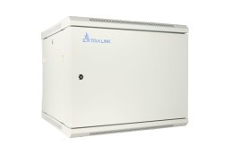 Extralink Szafa rack 9U 600x600 ASP Szara montowana na ścianie, drzwi blaszane pełne
