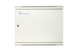 Extralink Szafa rack 9U 600x600 ASP Szara montowana na ścianie, drzwi blaszane pełne