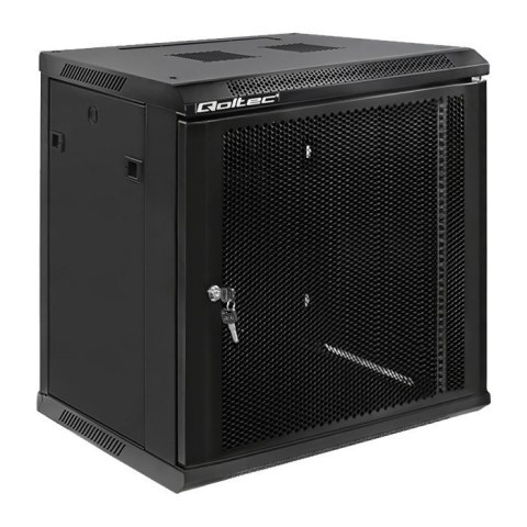 Qoltec Szafa RACK 19" | 12U | 600 x 635 x 450 | Perforowane drzwi | Wisząca