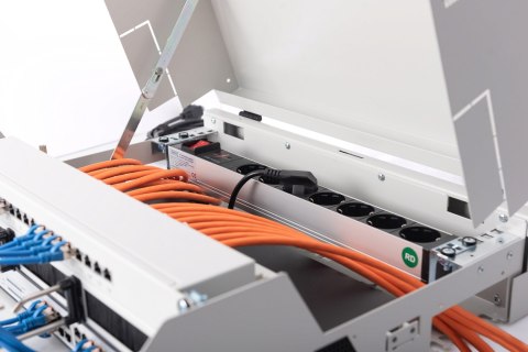 Szafa wisząca NWS 19" Slim Line 3HE rotierbar, 2HE fix, 145x500x475 mm, kolor szary (RAL 7035)